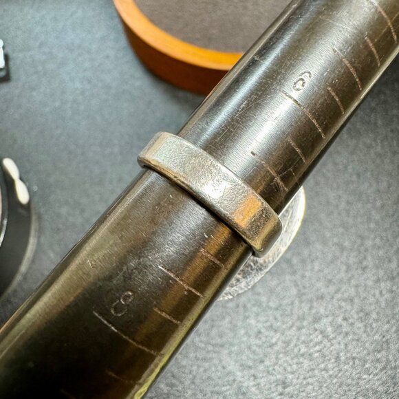 VTG Sterling Silver 925 Turquoise Bezel Set Southwestern Style Ring Size 6.75 - Picture 9 of 10